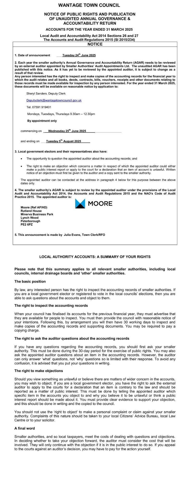 Notice of Public Rights 2024-2025